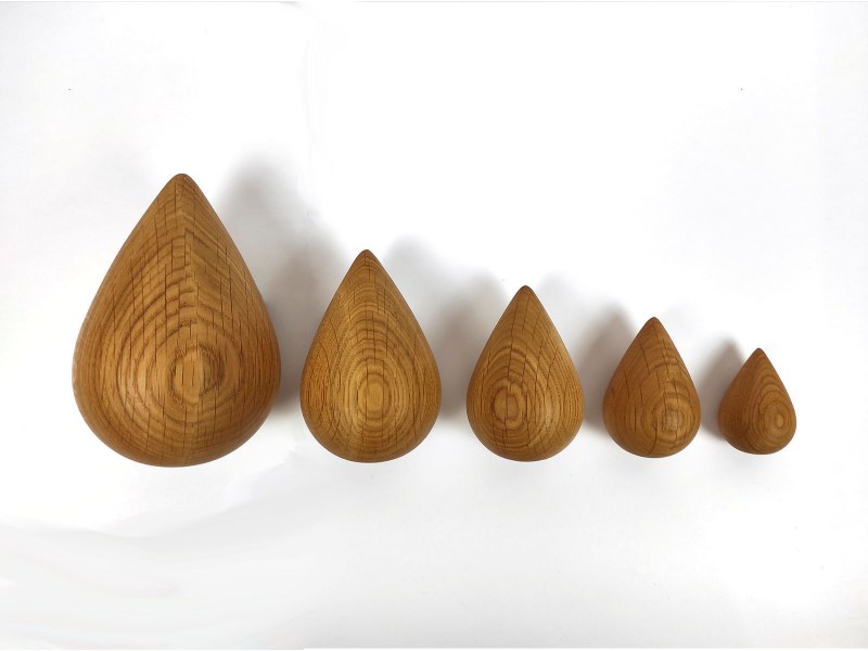Lesene kapljice hrast - set 5